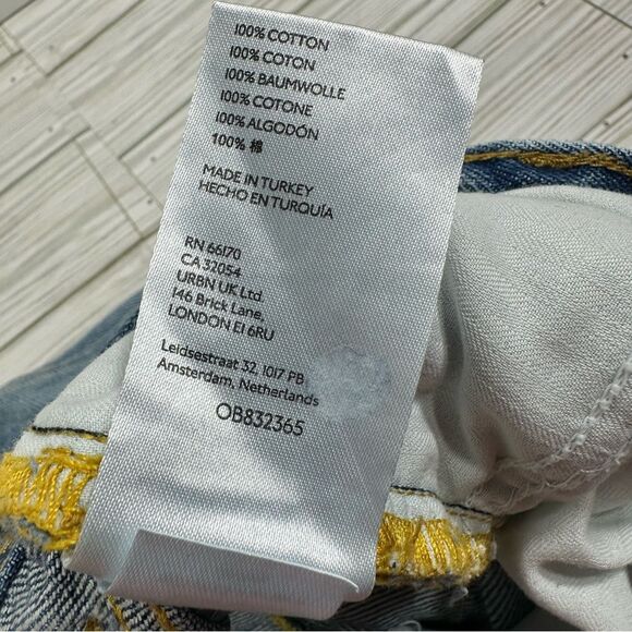 FREE PEOPLE DISTRESSED MAGGIE‎ STRAIGHT JEAN DENIM 30 - Picture 11 of 12